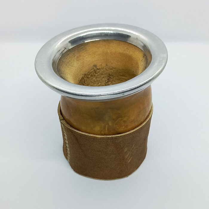 Mate SP de calabaza pulida con virola de aluminio