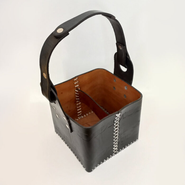 Canasta Porta Termo Cuero